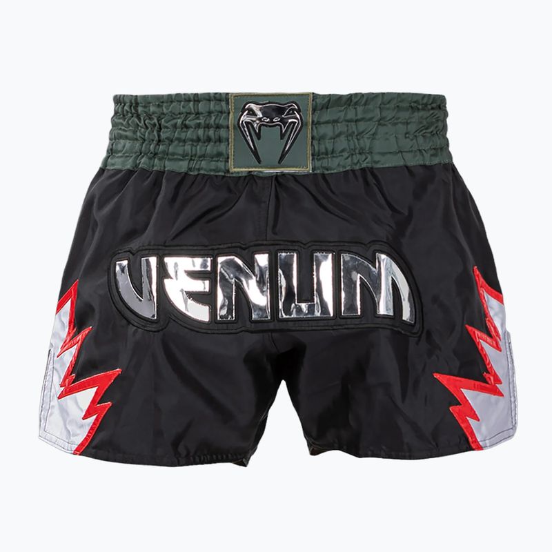 Férfi edzőshort Venum Inferno Muay Thai deep black/khaki