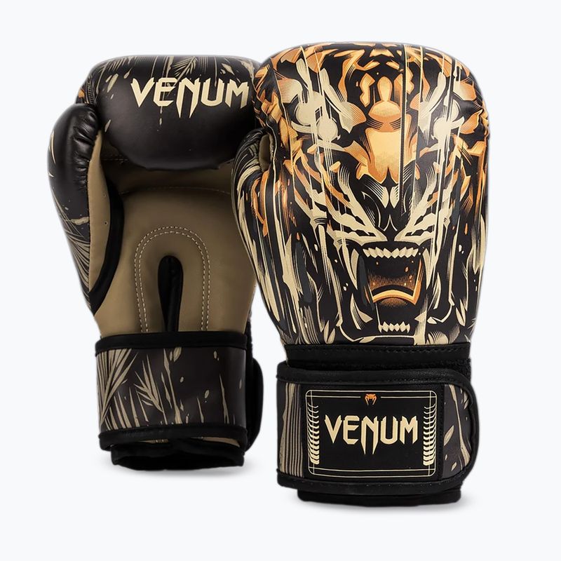 Gyermek bokszkesztyűk Venum Tiger Kids Boxing fekete/neon narancs
