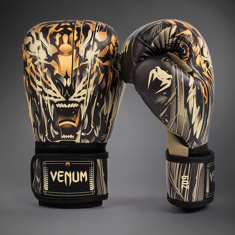 Gyermek bokszkesztyűk Venum Tiger Kids Boxing fekete/neon narancs 2