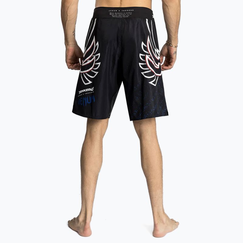 Venum X Tekken 8 férfi edzőnadrág - Jin Kazama Fight Shorts kék/fekete/fehér 3