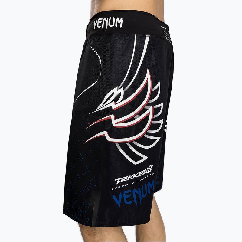 Venum X Tekken 8 férfi edzőnadrág - Jin Kazama Fight Shorts kék/fekete/fehér 5