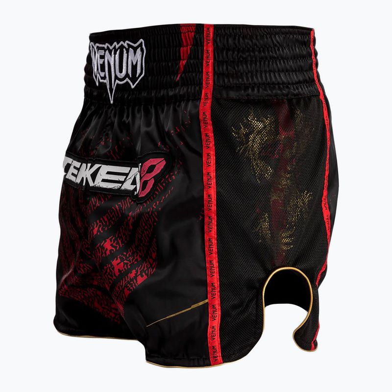 Venum X Tekken 8 férfi edzőnadrág - Marshall Law Muay Thai Shorts fekete/piros/arany 4
