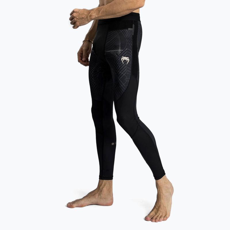 Férfi Venum G-Fit Air Spats mélyfekete/ sivatagi homok edző leggings 4