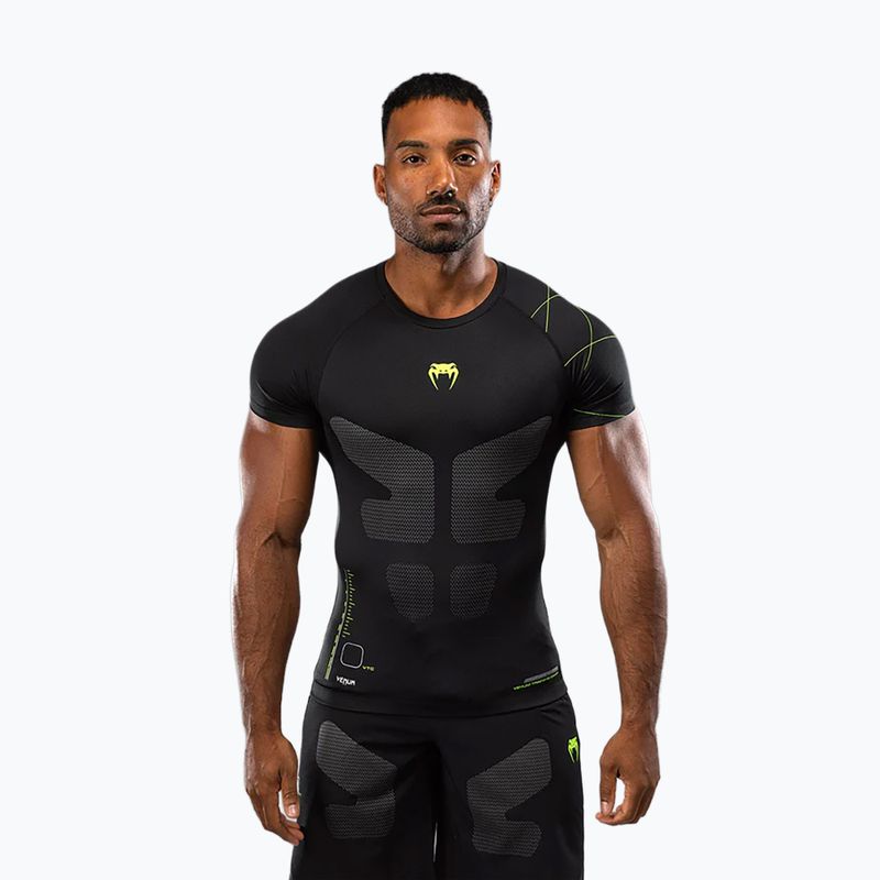 Venum Training Camp 4.0 Rashguard fekete/neozöld férfi edző póló