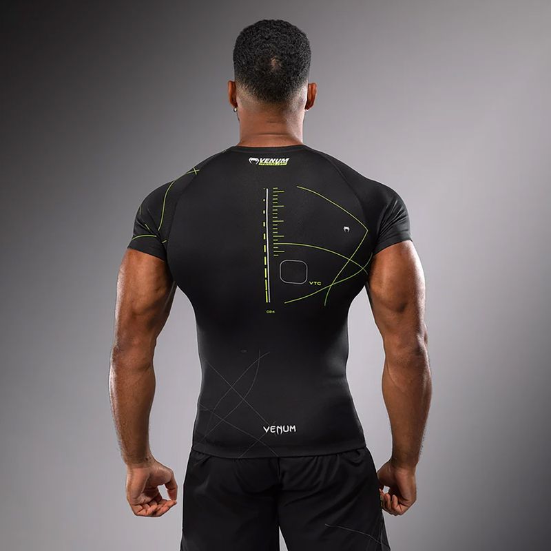 Venum Training Camp 4.0 Rashguard fekete/neozöld férfi edző póló 2