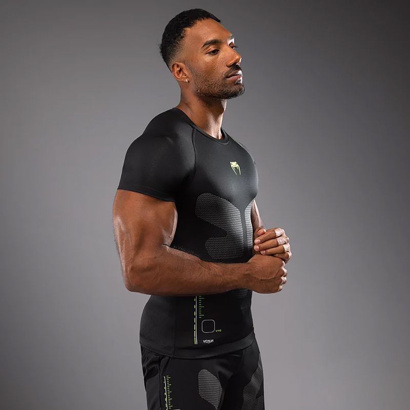 Venum Training Camp 4.0 Rashguard fekete/neozöld férfi edző póló 3