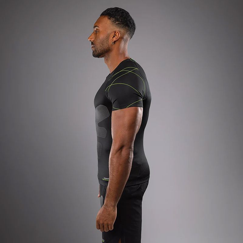 Venum Training Camp 4.0 Rashguard fekete/neozöld férfi edző póló 4