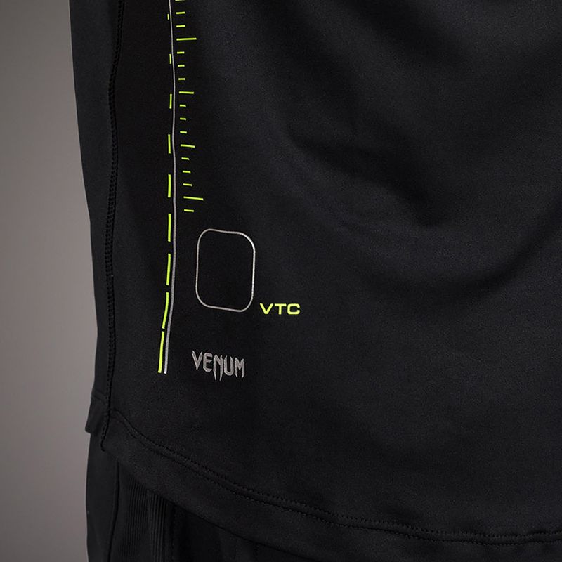 Venum Training Camp fekete/neozöld férfi edzőpóló 5