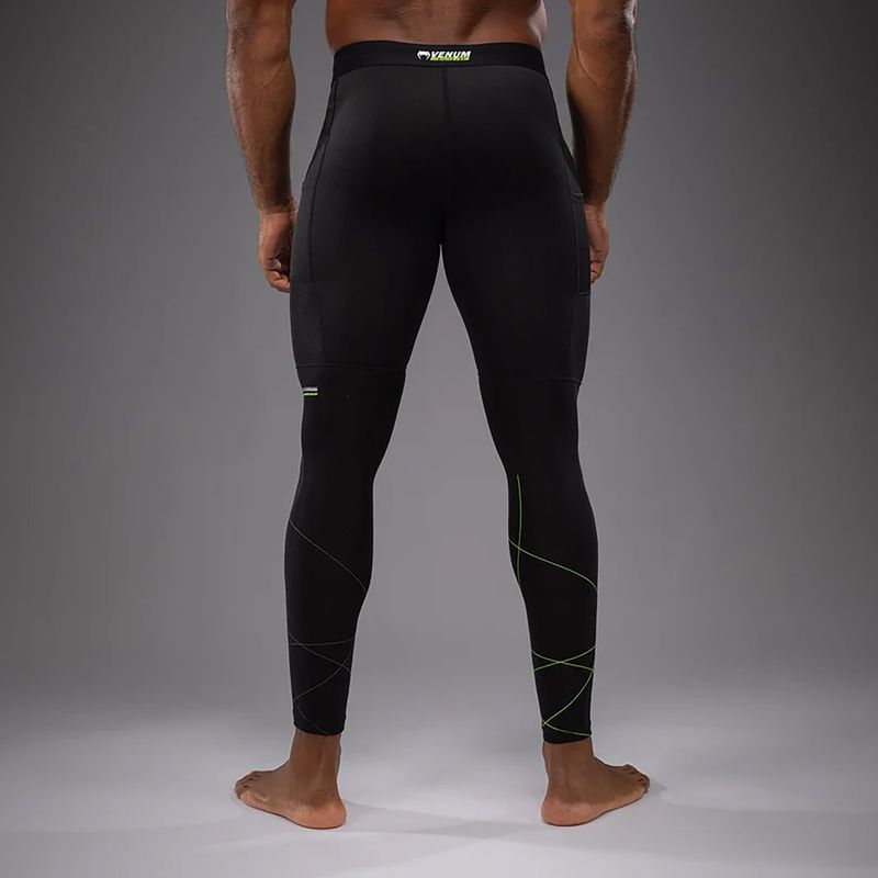 Venum Training Camp 4.0 fekete/neozöld férfi edző leggings 3