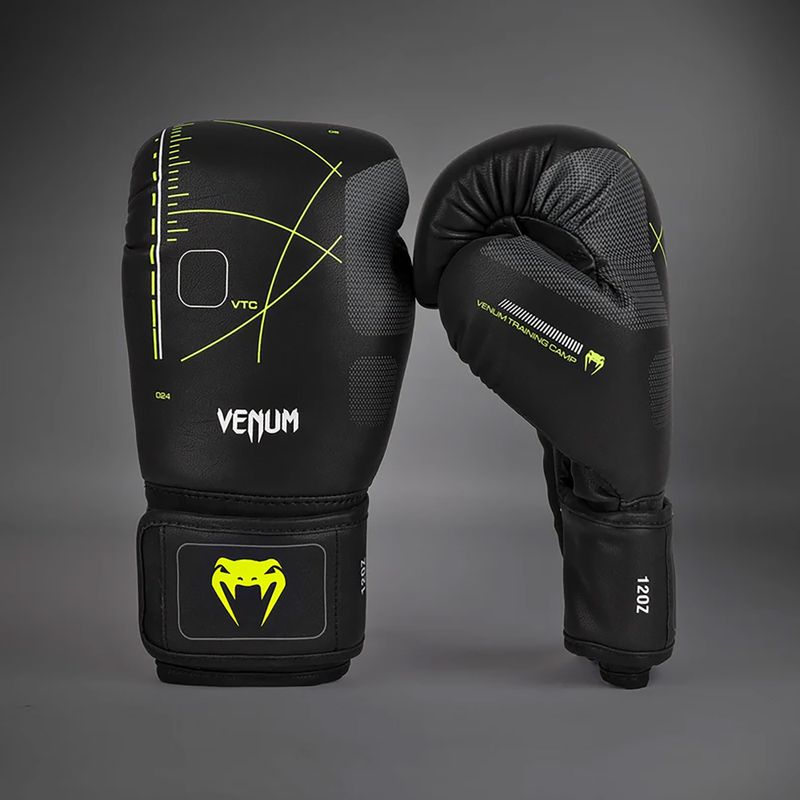 Venum Training Camp 4.0 fekete/neozöld bokszkesztyű 2