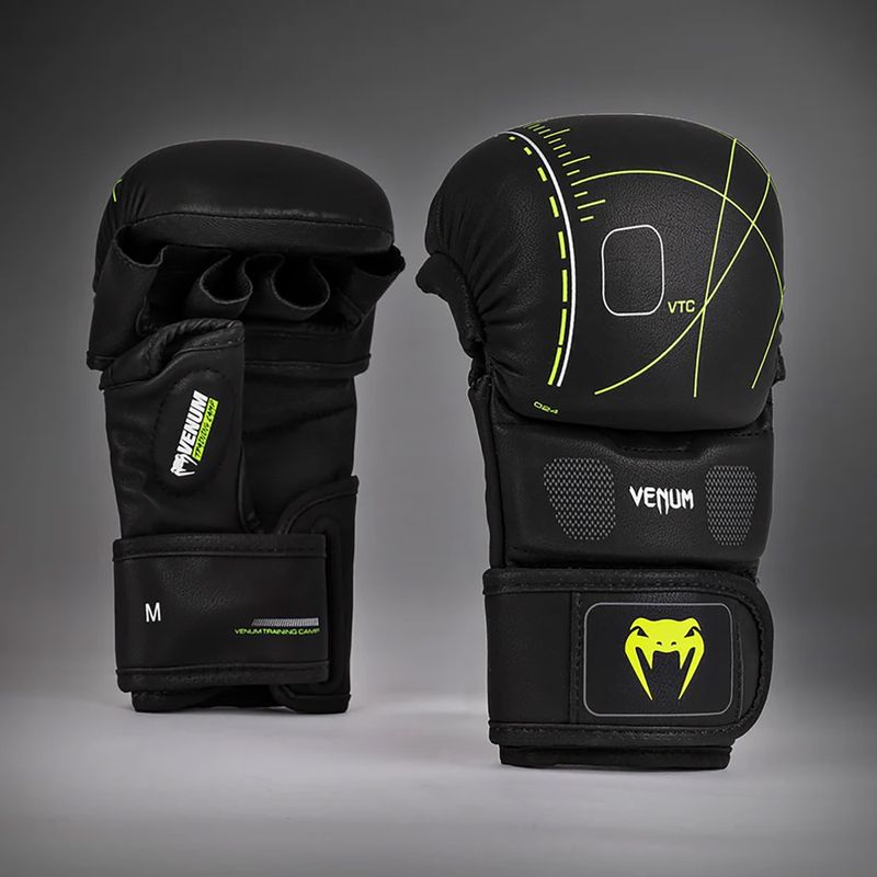 Venum Training Camp 4.0 fekete/neozöld sparring kesztyű 2
