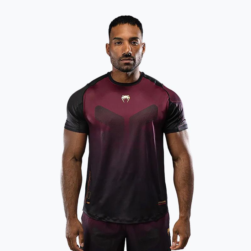 Venum Tactical XT férfi edzőpóló fekete/burgundi/arany