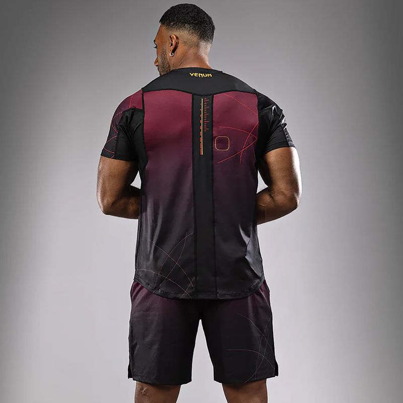 Venum Tactical XT férfi edzőpóló fekete/burgundi/arany 4