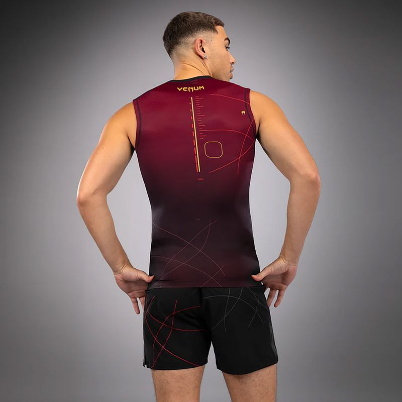 Venum Tactical XT 05522 férfi edzőpóló Rashguards fekete/burgundi/arany férfi tréningpóló 2