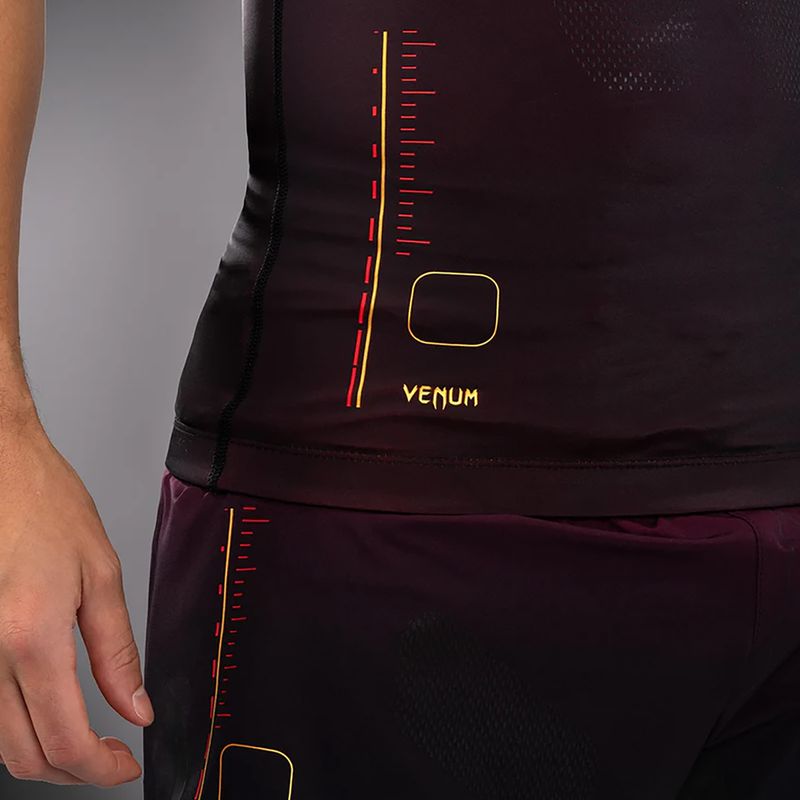 Venum Tactical XT 05522 férfi edzőpóló Rashguards fekete/burgundi/arany férfi tréningpóló 4