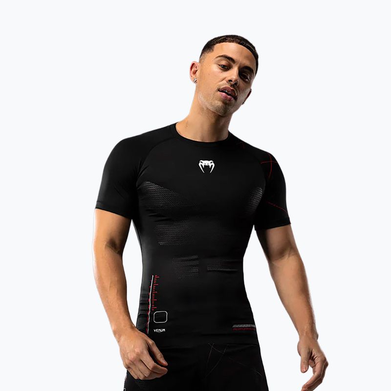 Férfi edzőpóló Venum Tactical XT Rashguards fekete/tüzes piros