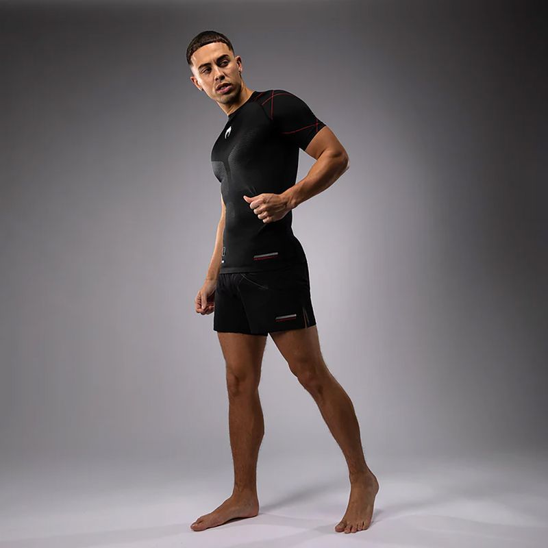 Férfi edzőpóló Venum Tactical XT Rashguards fekete/tüzes piros 3