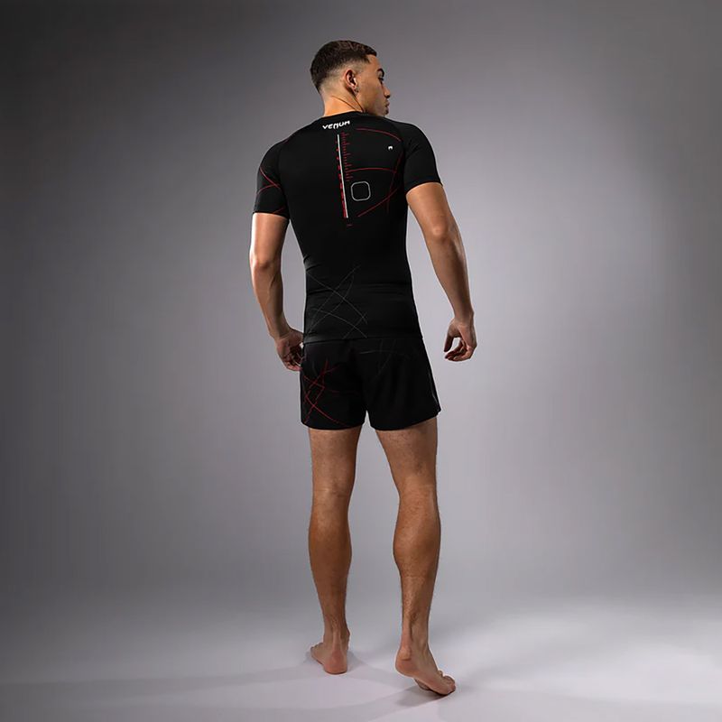 Férfi edzőpóló Venum Tactical XT Rashguards fekete/tüzes piros 6