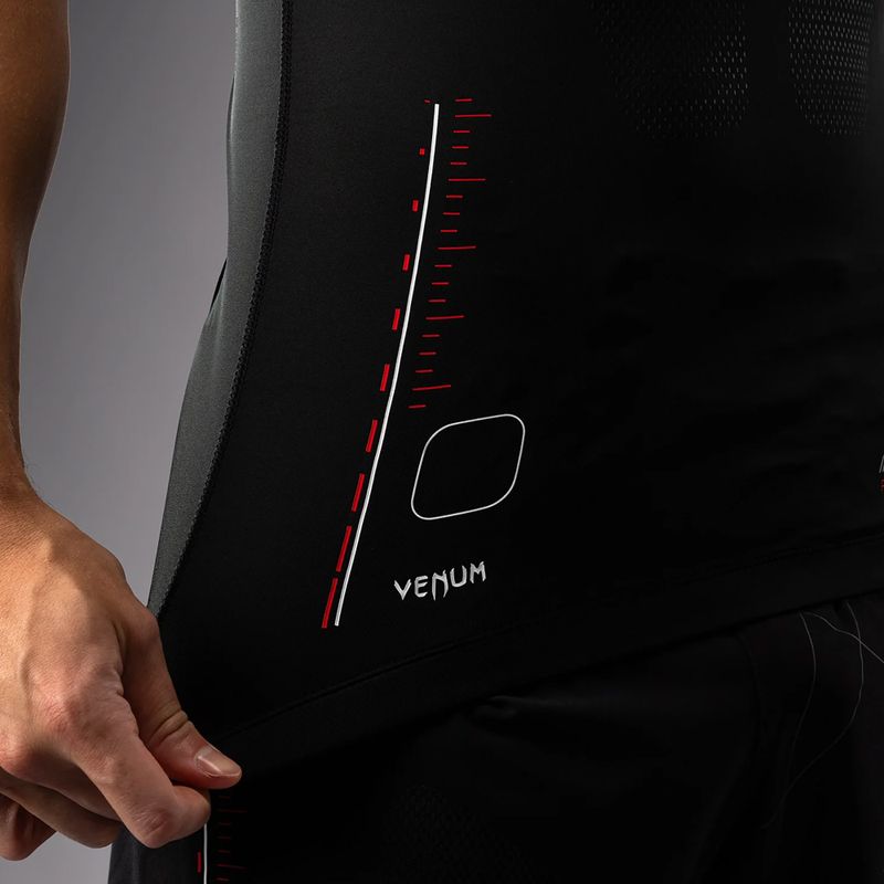 Férfi edzőpóló Venum Tactical XT Rashguards fekete/tüzes piros 10