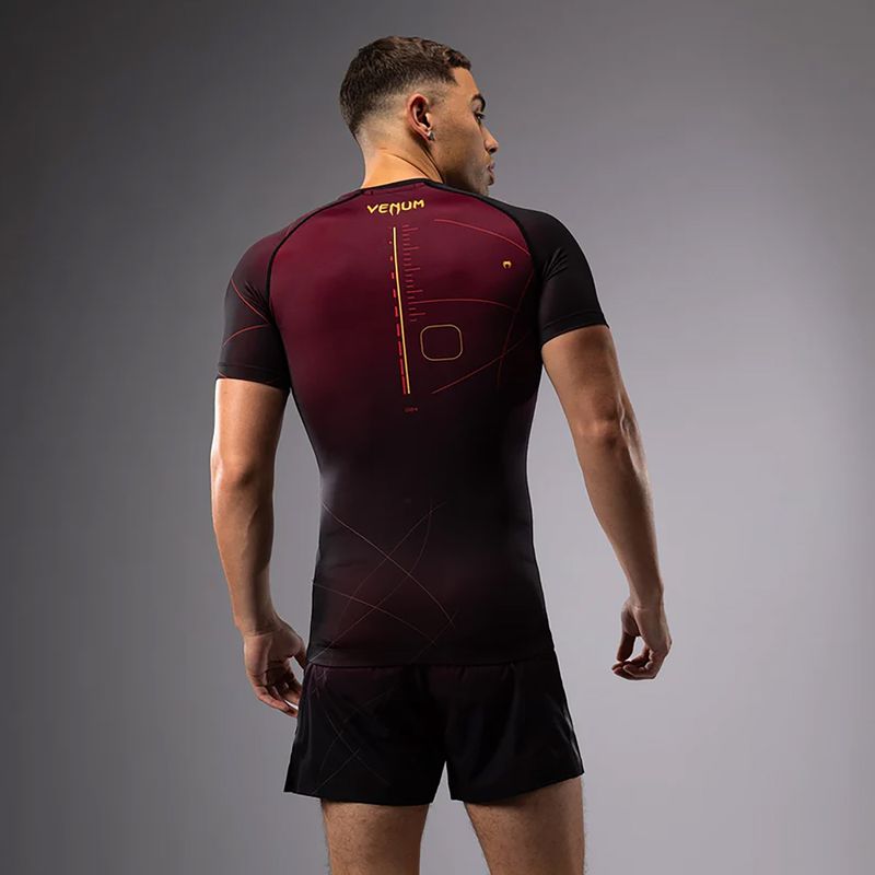 Venum Tactical XT Rashguards férfi edzőpóló fekete/burgundi/arany 2