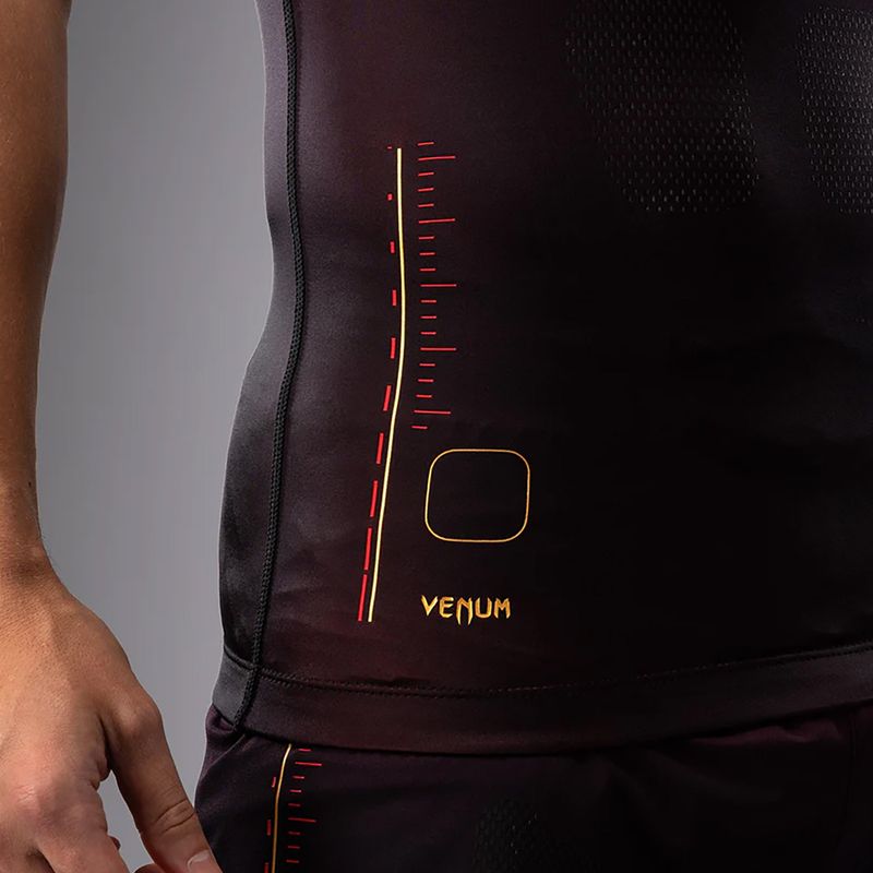 Venum Tactical XT Rashguards férfi edzőpóló fekete/burgundi/arany 6