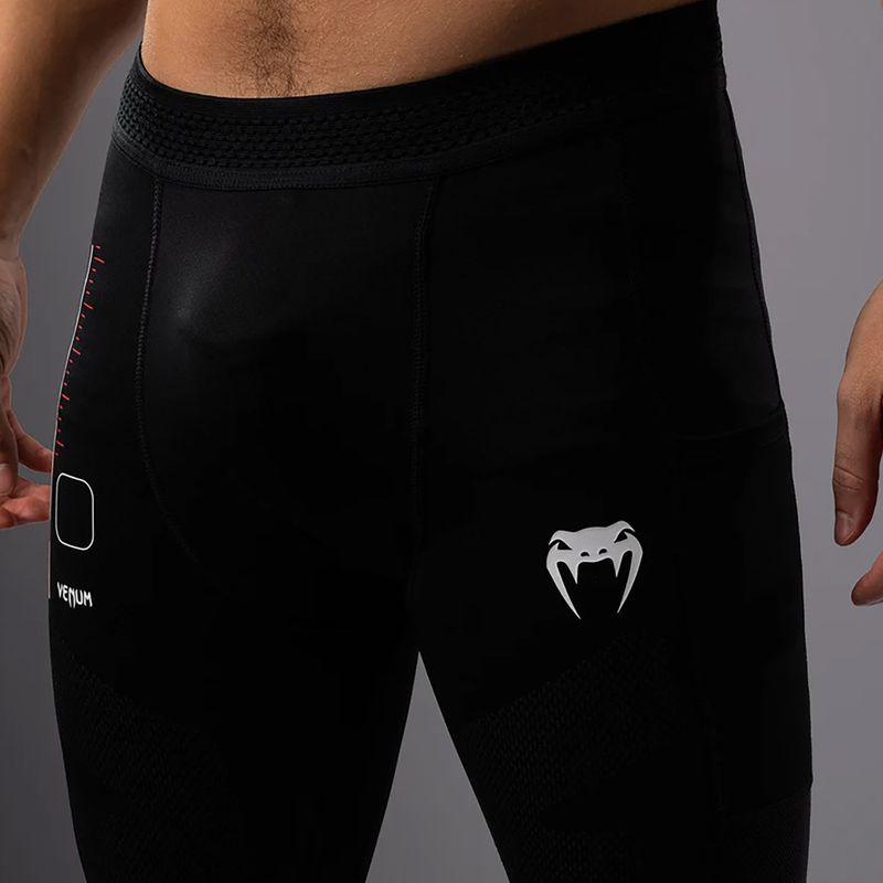 Férfi edző leggings Venum Tactical XT Spats fekete/tűzpiros 6