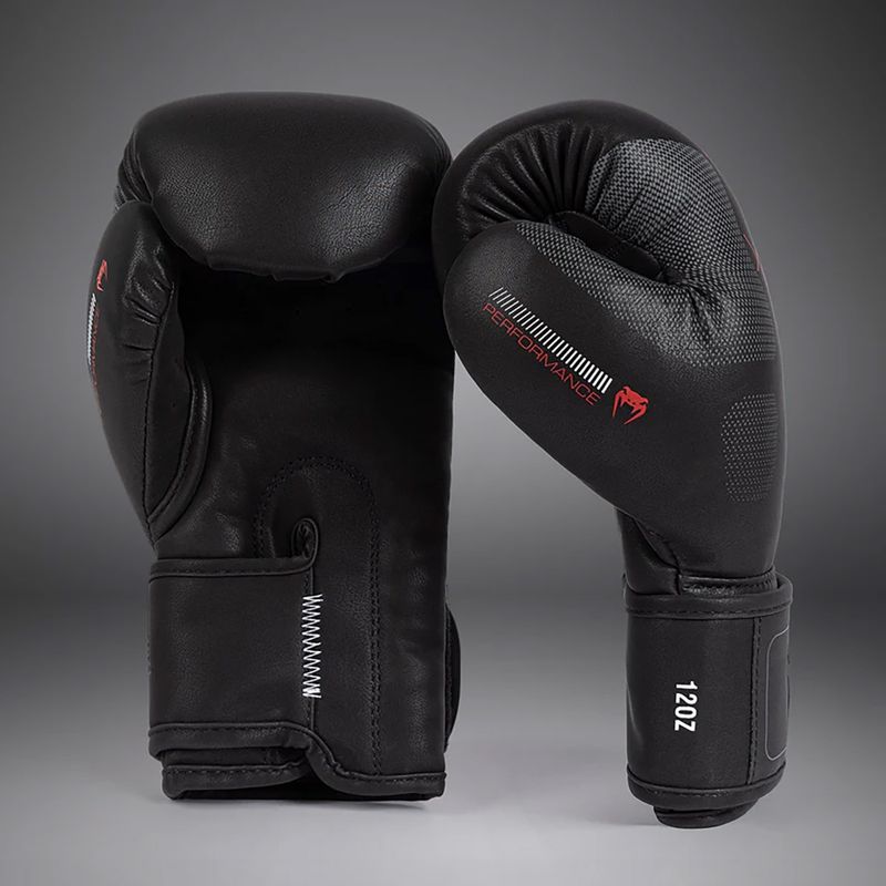 Venum Tactical XT fekete/tűzpiros bokszkesztyű 3