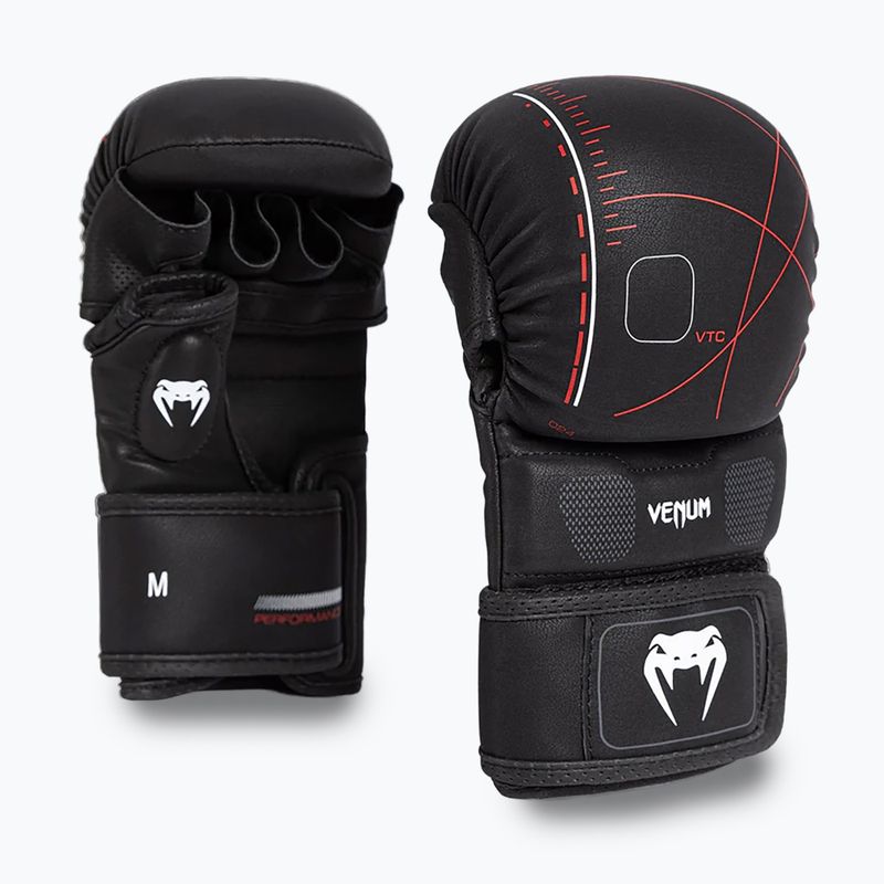 Venum Tactical XT fekete/tűzpiros sparring kesztyű