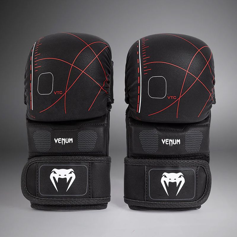 Venum Tactical XT fekete/tűzpiros sparring kesztyű 3