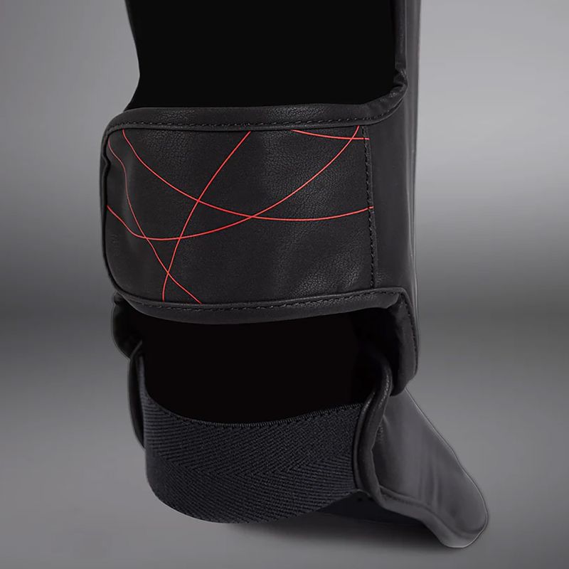 Női sípcsont- és lábfejvédők Venum Tactical XT Shinguards fekete/tűzpiros 7