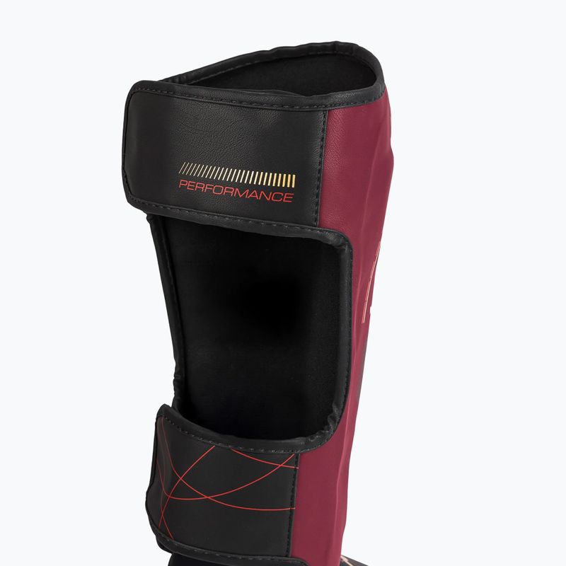 Női sípcsont- és lábfejvédők Venum Tactical XT Shinguards fekete/burgundy/arany 5