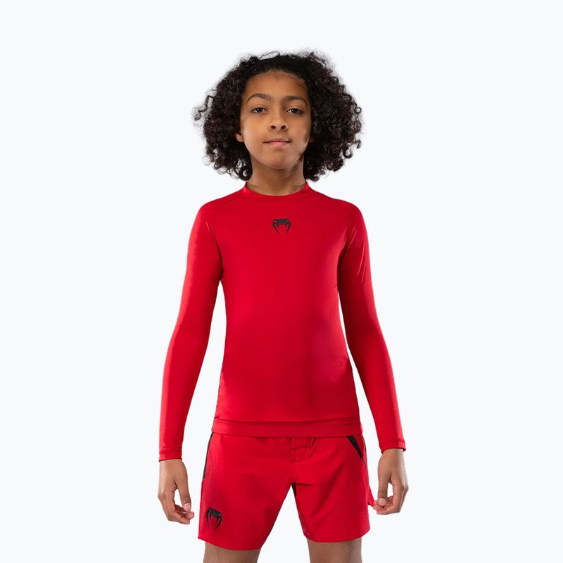 Venum Contender Rashguards Jr cseresznyepiros gyerek edző hosszú ujjú védőruha 2