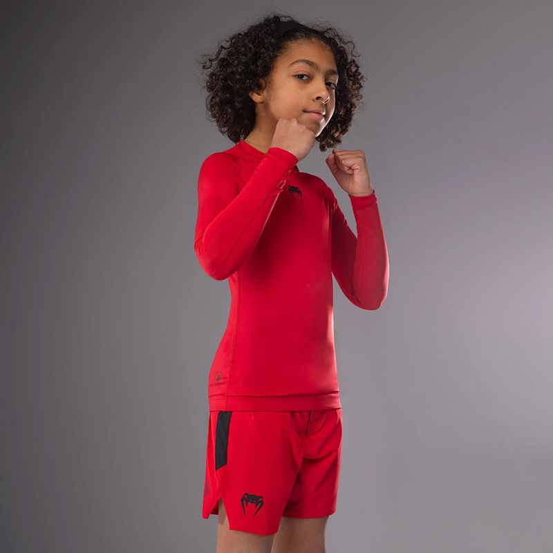 Venum Contender Rashguards Jr cseresznyepiros gyerek edző hosszú ujjú védőruha 5