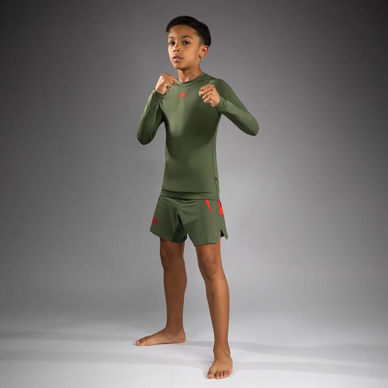 Gyermek edző hosszú ujjú Venum Contender Rashguards Jr khaki 2