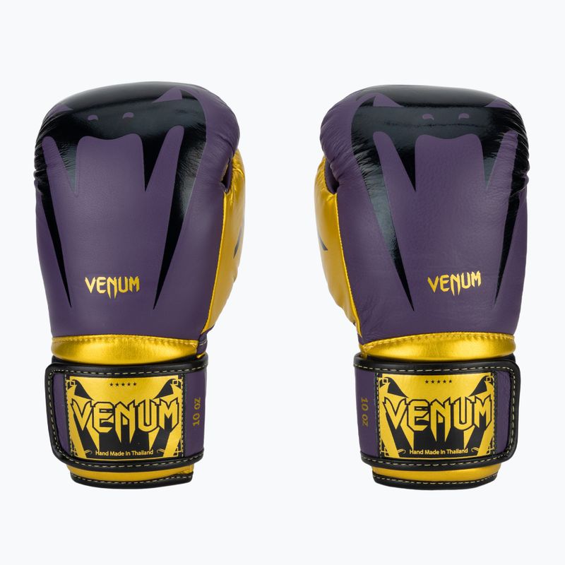 Venum Giant 3.0 sötét lila/arany bokszkesztyű 2