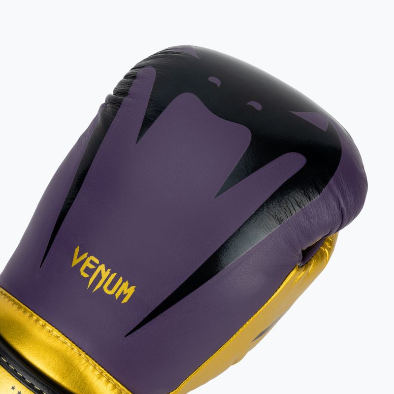 Venum Giant 3.0 sötét lila/arany bokszkesztyű 5