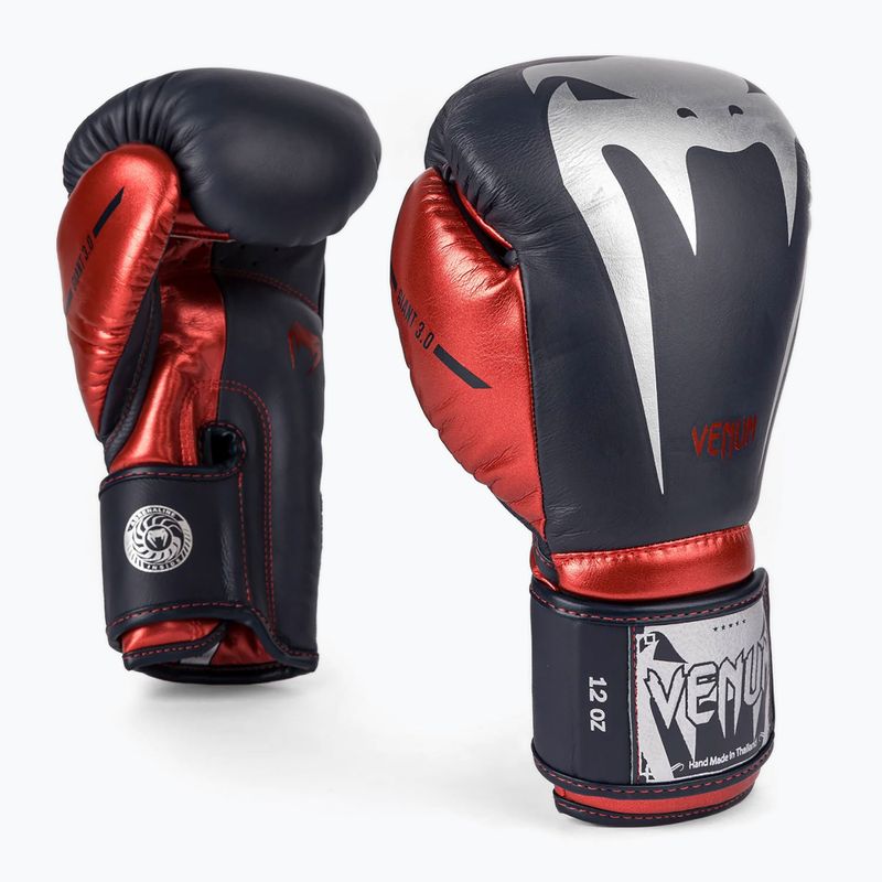 Venum Giant 3.0 bokszkesztyű tengerészkék/piros 2