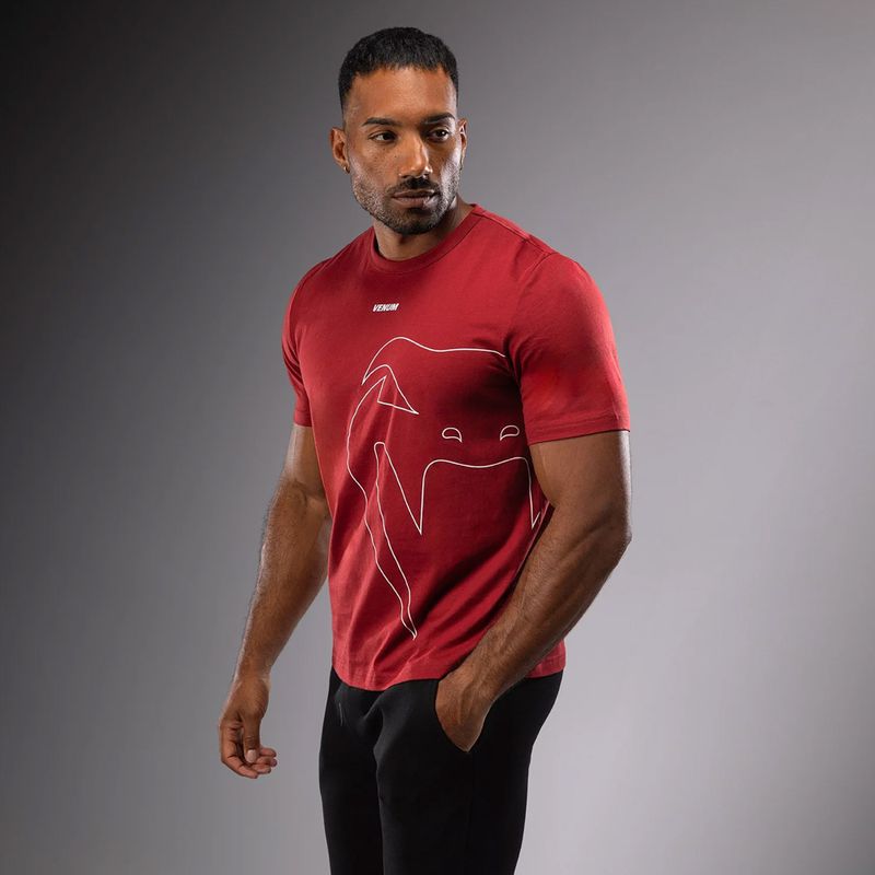 Férfi Venum Giant Connect póló karmin 3