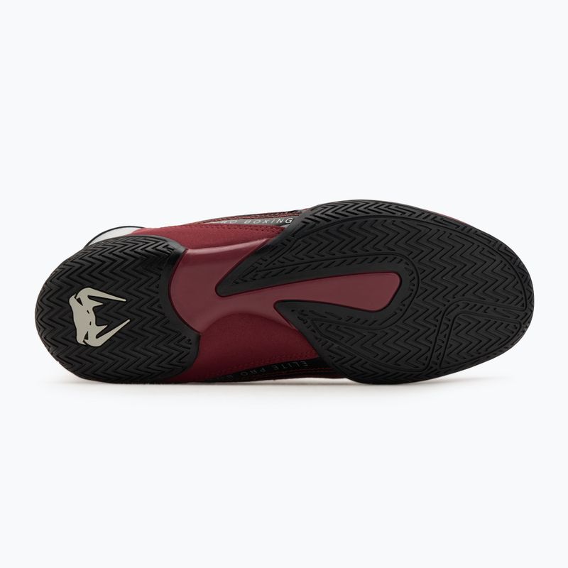 Venum Elite Boxing cipő wine lees/ezüst logó 4