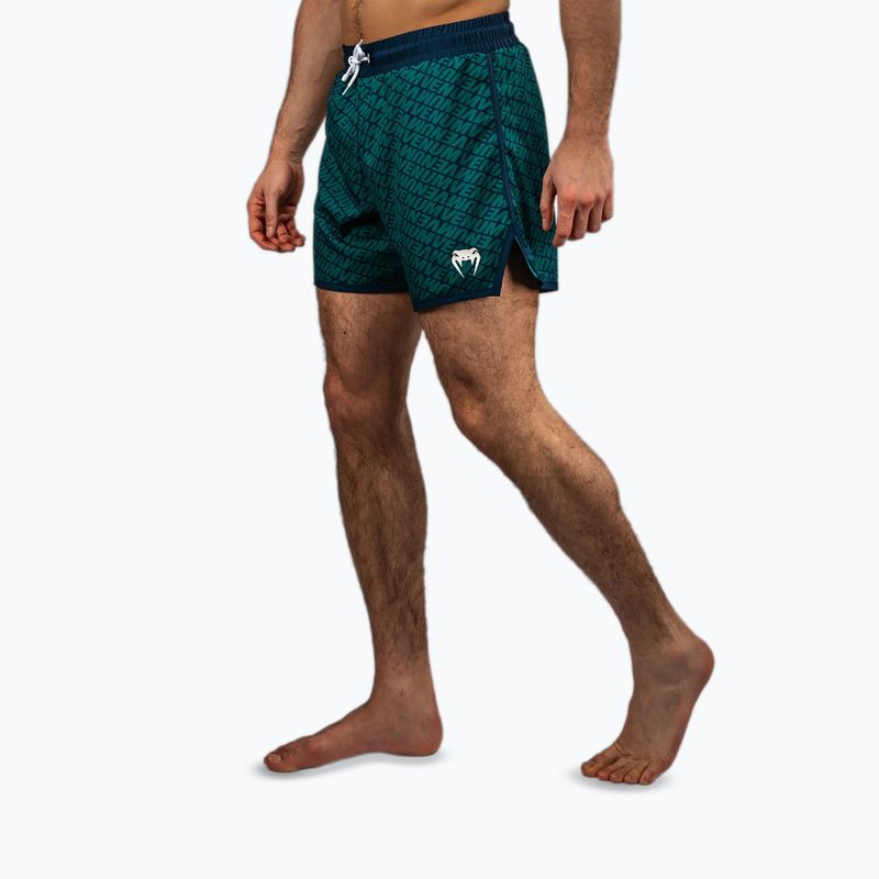 Férfi edzőshort Venum Echo Board mély óceánkék/smaragd zöld 4