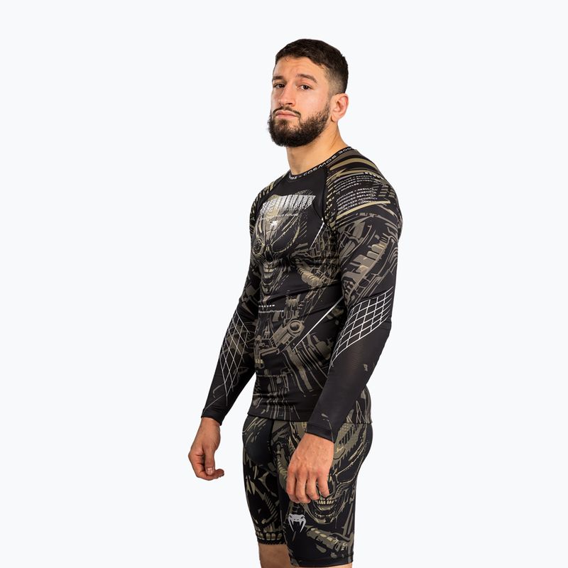 Férfi hosszú ujjú rashguard Venum Invader black/sand 4