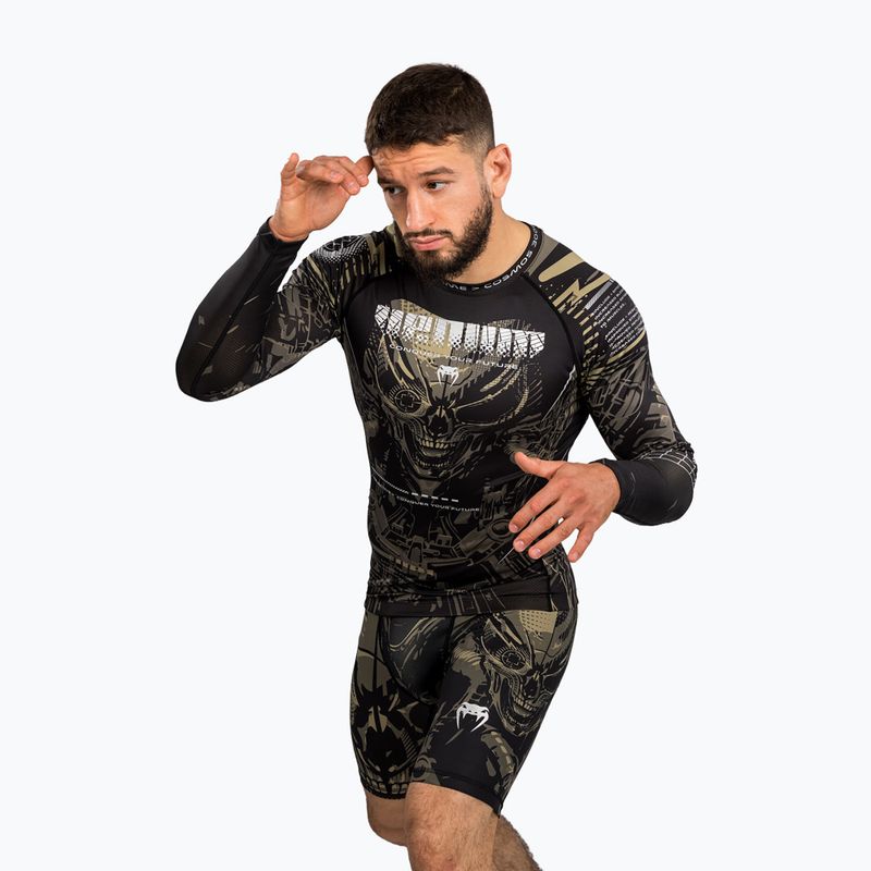 Férfi hosszú ujjú rashguard Venum Invader black/sand 5