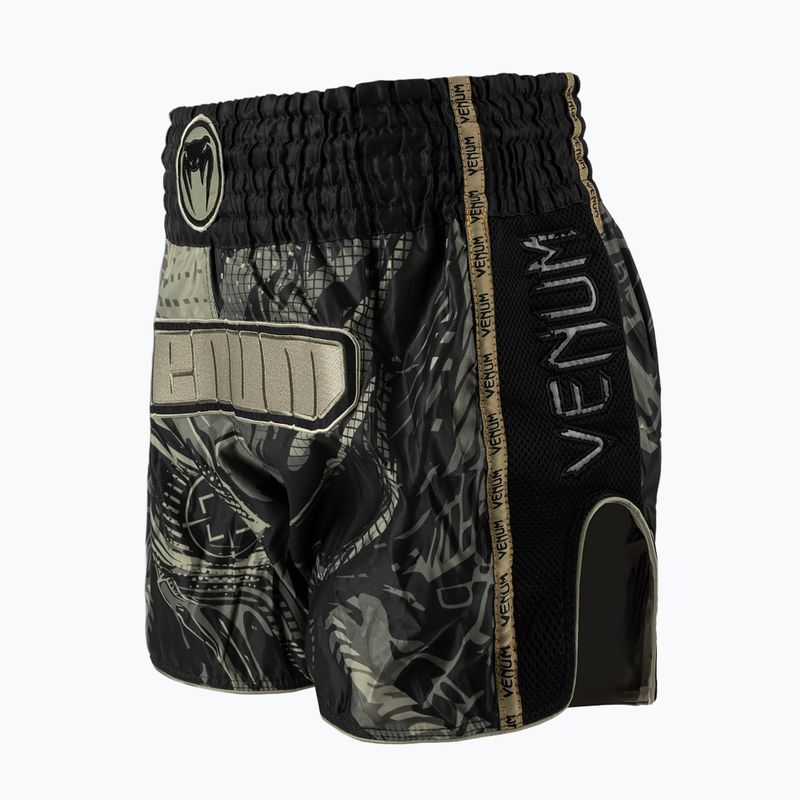Férfi edzőshort Venum Invader Muay Thai black/sand 3