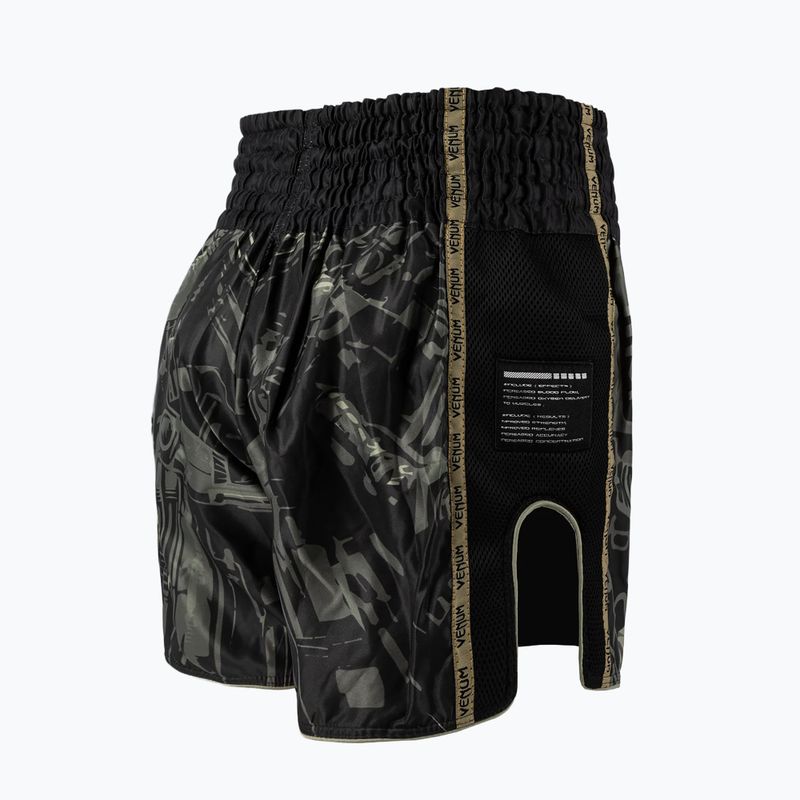 Férfi edzőshort Venum Invader Muay Thai black/sand 4