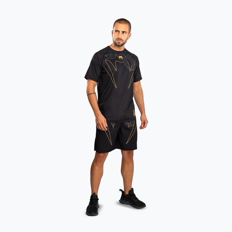 Férfi edzőpóló Venum Serpenti Dry Tech black/silver/gold 2