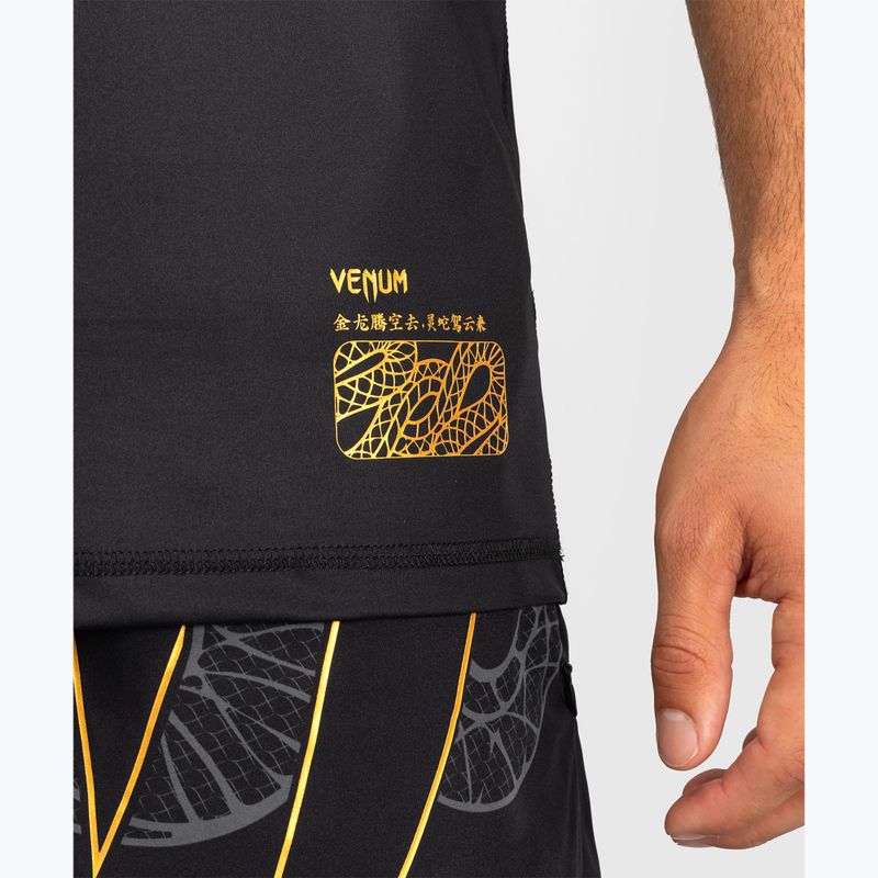 Férfi edzőpóló Venum Serpenti Dry Tech black/silver/gold 5