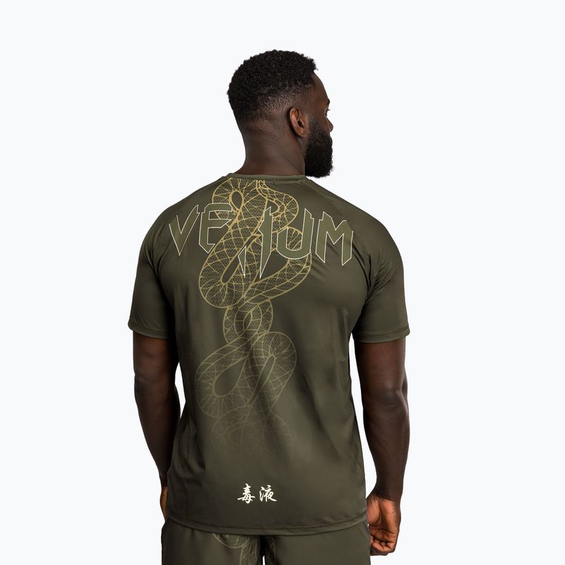 Férfi edzőpóló Venum Serpenti Dry Tech khaki/bronze/ivory 2