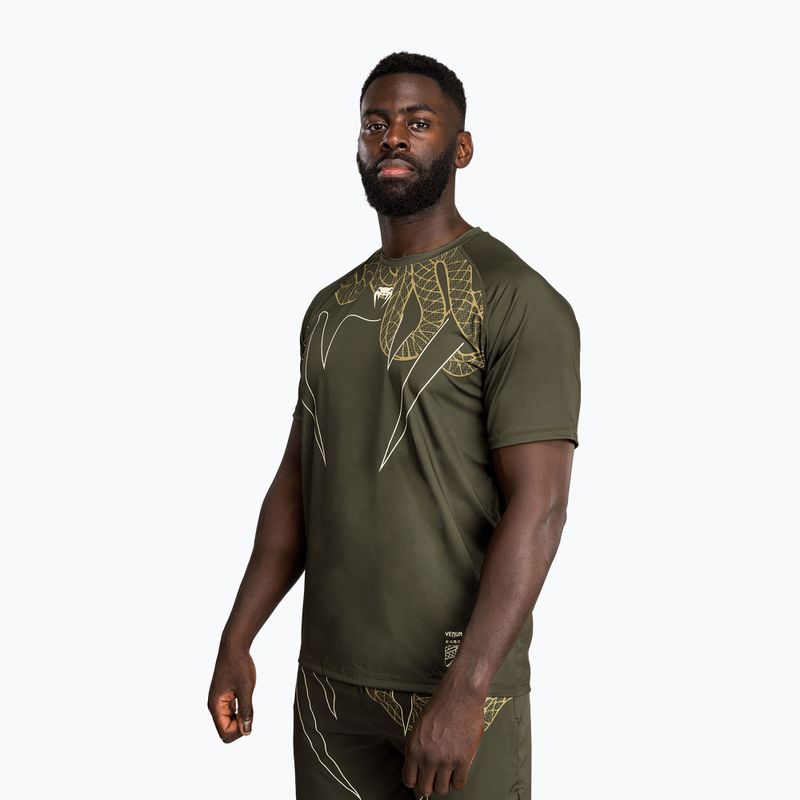Férfi edzőpóló Venum Serpenti Dry Tech khaki/bronze/ivory 3