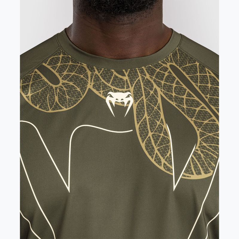 Férfi edzőpóló Venum Serpenti Dry Tech khaki/bronze/ivory 5
