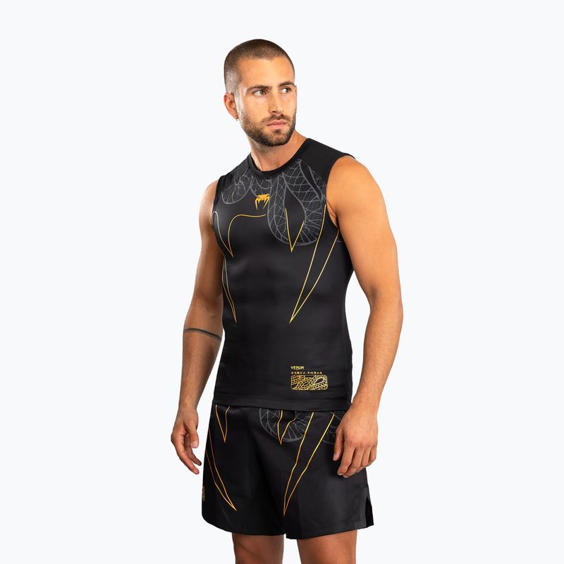 Férfi rashguard Venum Serpenti Rashguards ujjatlan black/silver/gold 4
